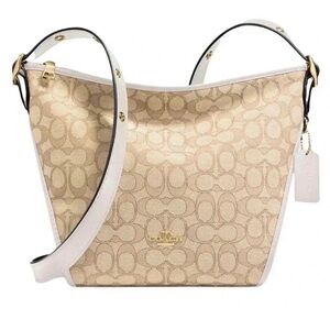 NWT COACH Signature Small Dufflette in Light Khaki